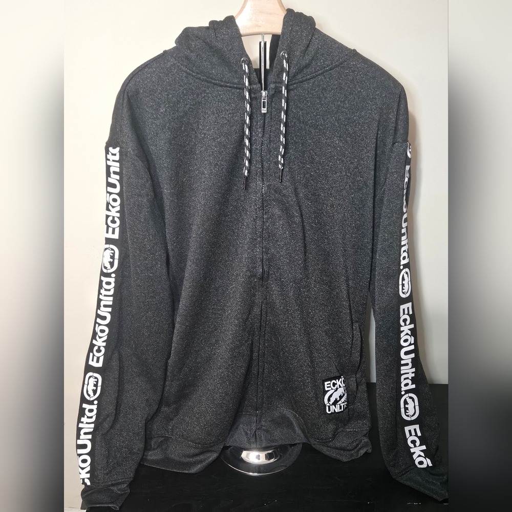 Men's Ecko Unltd Hoodie Sweater Jacket Zip Up Size L
